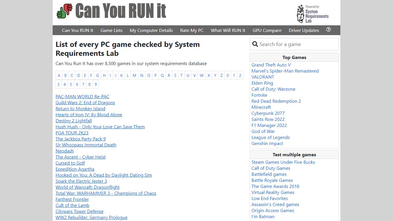 Can You RUN It | Can I Run It | Can My PC Run It